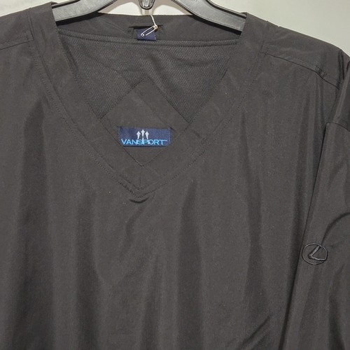 Lexus Golf Jacket Men's Black Size XXL New By Vansport Pullover Zipper Pockets - Picture 6 of 12
