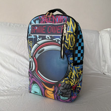   VIBES  Astronaut Space Graphic Unisex Kids Backpack GOLD ZIPPER.