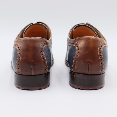 Mens Mezlan Carlino Mens Size 9.5M Brown Blue Leather Cap 