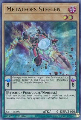 Yugioh! Metalfoes Steelen - GFTP-EN100 - Ultra Rare - 1st Edition Near Mint, Eng