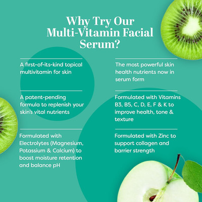 Facial Serum with 11 Plant-Derived Vitamins & Minerals for Radiant, Healthy-L...