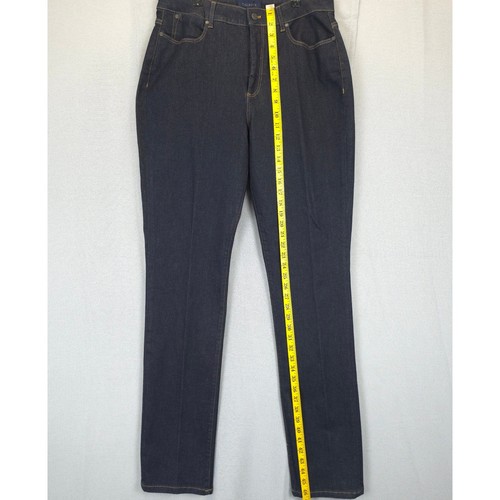 Talbots Dark Wash Blue Denim Jeans Schlankmacher Damen 14L Komfort Stretch 5 Pocket - Bild 3 von 12