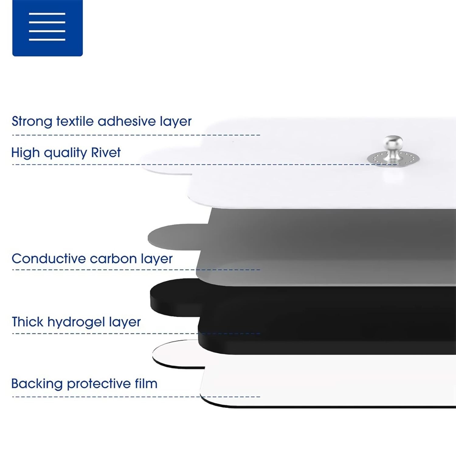 TENS/EMS Unit Replacement Pads  20 Pack 3.5mm Snap Electrode Patches for Electro