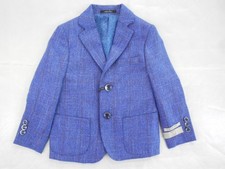 Boys T.O. Blue Blended Patch Pocket Blazer Slim Sizes 4 - 11