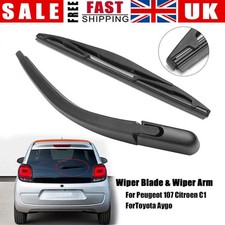 Rear Windscreen Wiper Blade & Arm For Peugeot 107 Citroen C1 Toyota Aygo 05-14