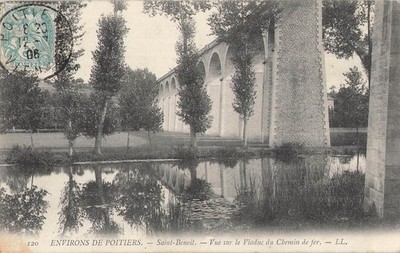 Ca. von Poitiers SaintBenoît auf dem Eisenbahnviadukt gesehen 107215 