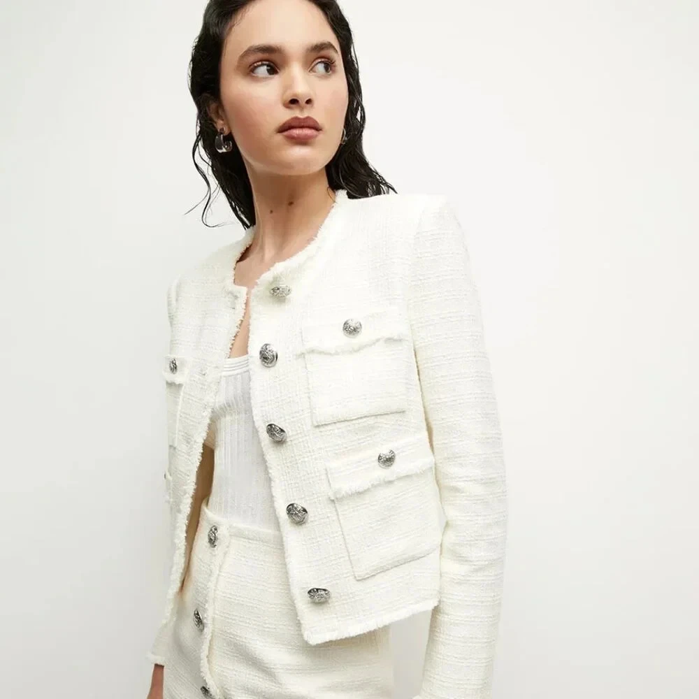 NEW Veronica Beard Olbia Tweed Jacket, Off White, Sale! Size 4
Opens in a new window or tab