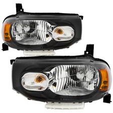 Headlights Set Capa Fits 2009-2014 Nissan Cube Ni2502192 Ni2503192 Halogen