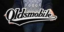 Oldsmobile Vintage Script Steel Sign 24 X 9 Oldsmobile Vintage Script Steel Sign 24 X 9