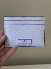 Kate Spade Bridget Blush Pink Crinkle Patent Small Slim Cardholder Wallet NWOT