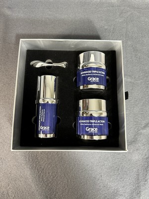 Grace Skincare Cream Triple Action White Radiance Bundle W/ Mask Cream Serum NEW