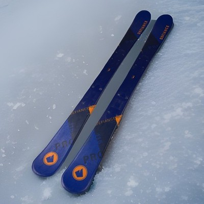 Defiance Pro 115 Skis Powder Acrobatic Blue Orange No Bindings Handmade