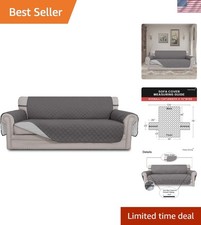 Reversible Couch Cover for 3 Cushion Couch Sofa Cover for Dogs Water Resistan...