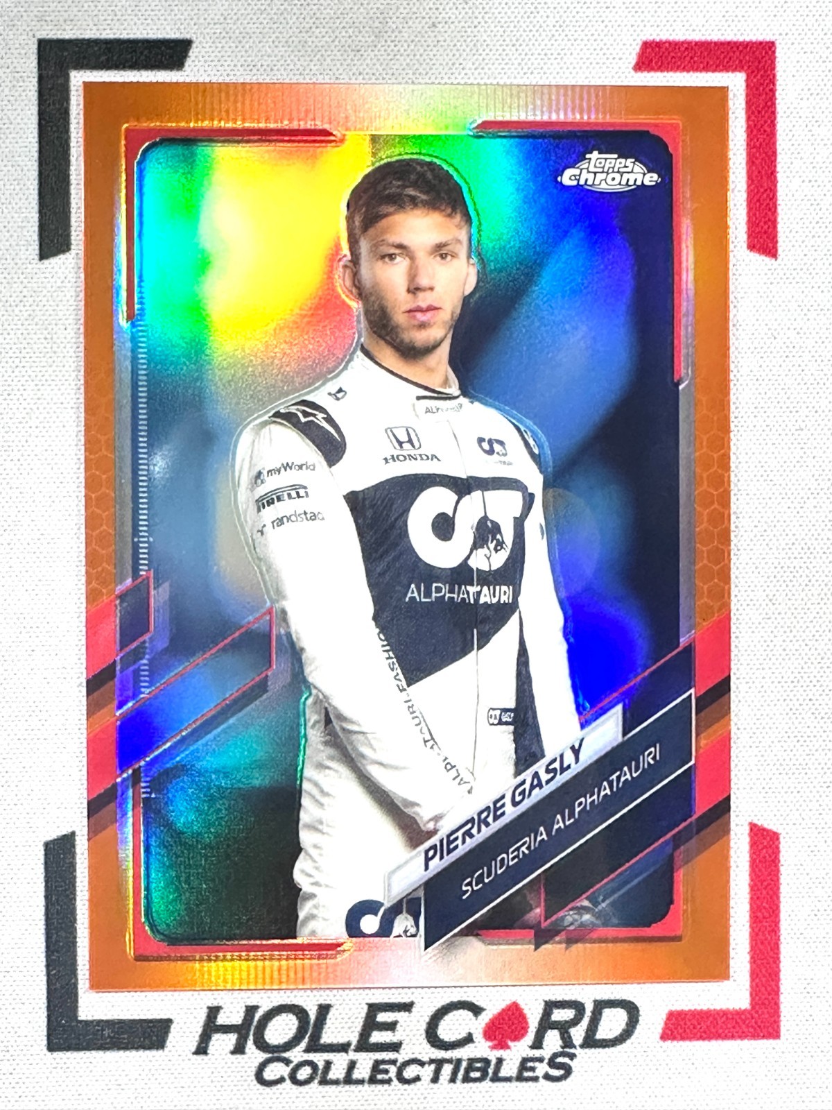 PIERRE GASLY 2021 Topps Chrome Formula 1 F1 Orange Red Refractor #13