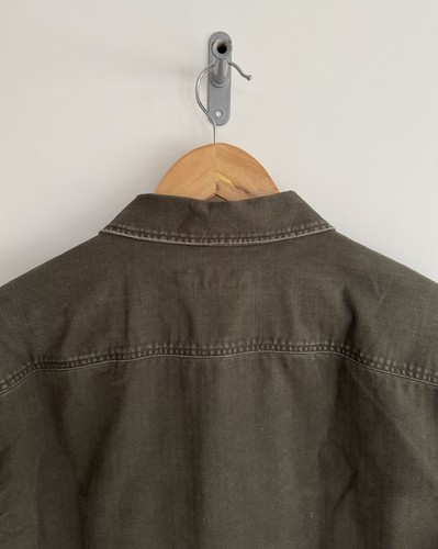 Sobrecamisa Allsaints “Recon” Aspecto Envejecido Cazadora Verde Oscuro XL - Imagen 11 de 12
