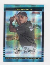 2002 BOWMAN CHROME BASEBALL X-FRACTOR 23/250 LUIS DePAULA TAMPA BAY DEVIL RAYS