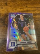 2024-25 Bowman Chrome U Purple Lava Darren Harris RC #18 Duke 1st Bowman