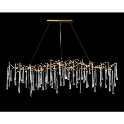 John R1chard Glass Teardrop 14 Light Chandelier