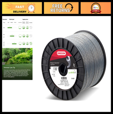 Heavy Duty .130'' x 750ft Trimmer Line - Professional Super-Twisted Weed Wacker S