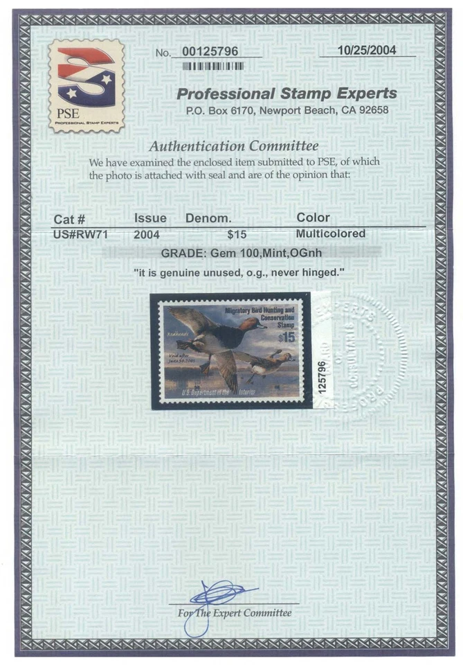 RW71 — 2004 Redhead, GEM 100 NH, PSE Certificate - Image 2 of 2