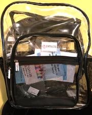 Backpack shylero clear heavy duty bookbag
