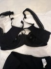Aubade Black Underwire Bra And Undie Set, Cotton Set, Floral Detail, 34B & XL — photo 5