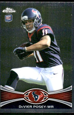 2012 Topps Chrome #114 DeVier Posey Rookie RC Houston Texans football card. rookie card picture