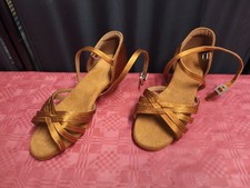  Mädchen Latein Tanzschuhe  Satin Bronze Gr....