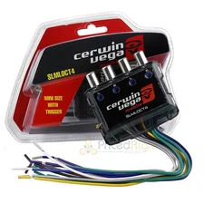 Cerwin Vega 4 Channel Line Output Converter RCA Inputs Mini Trigger 80W SYNCLINK