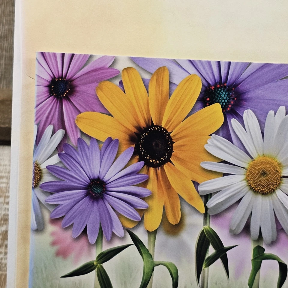 Leanin Tree Greeting Card Thank You So Much Floral Daisies Purple Green - Image 2 of 4