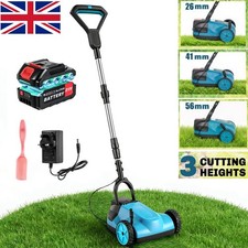 21V Cordless Lawnmower with 1 x 3Ah Batteries & Charger, 3 Cutting Heights