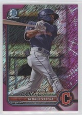 2022 Bowman Chrome Prospects Fuchsia Shimmer Refractor 53/199 George Valera 0z0v