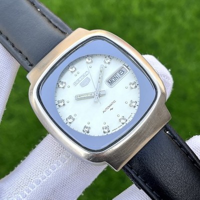 Vintage Seiko 5 Silver Stone Dial Automatic Japan Made Men s Watch 7009-5140