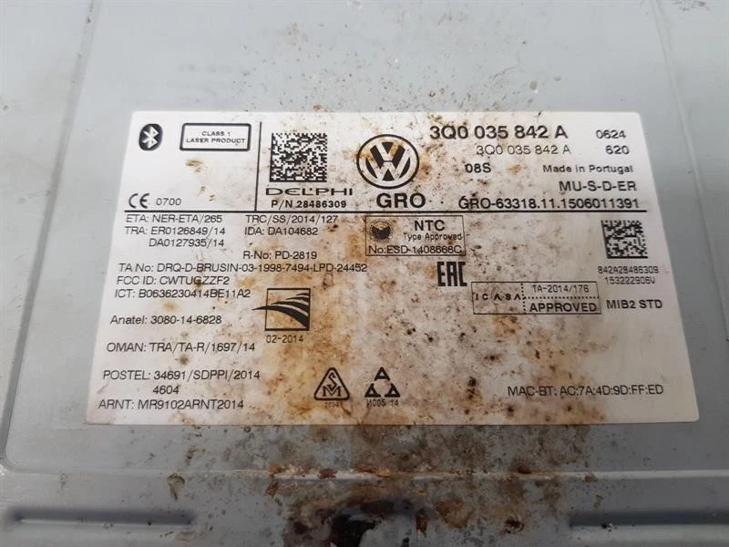 2016 VOLKSWAGEN PASSAT SATELLITE NAVIGATION SAT NAV CD UNIT 3Q0035842A - Image 4 of 4