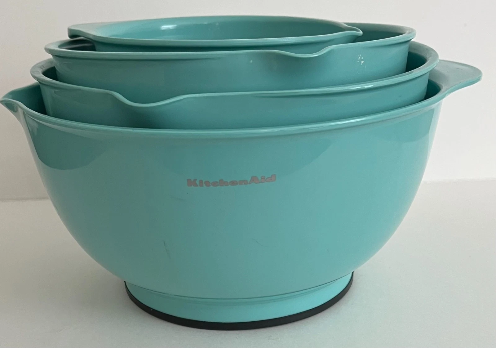 Kitchen Aid Classic 1.5 QT, 3.5 QT, 4.5 QT & 5.5QT Aqua Color Mixing Bowls GS