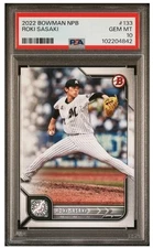 2022 BOWMAN NPB #133 ROKI SASAKI PSA 10
