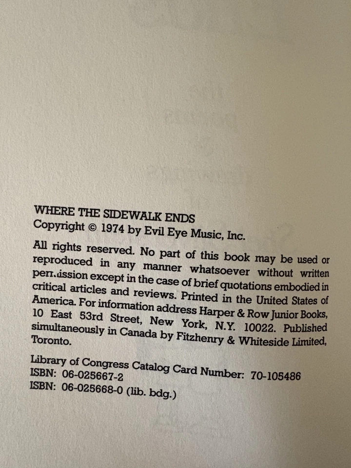Where The Sidewalk Ends by Shel Silverstein 1974 First Edition Hardcover - Image 3 of 4