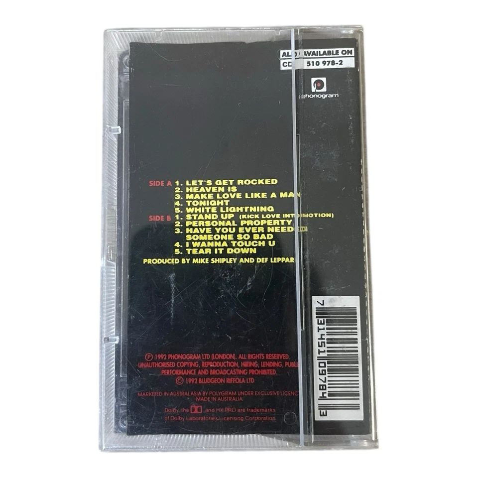 Def Leppard Adrenalize Cassette Tape - Image 2 of 3