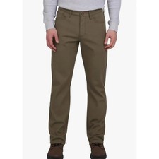 NWT Weatherproof Vintage Men Stretch Canvas Fleece Lined Pants Green 38x32