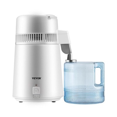 VEVOR 1.1Gal Water Distiller 750W Pure Distilled Water Maker BPA Free White