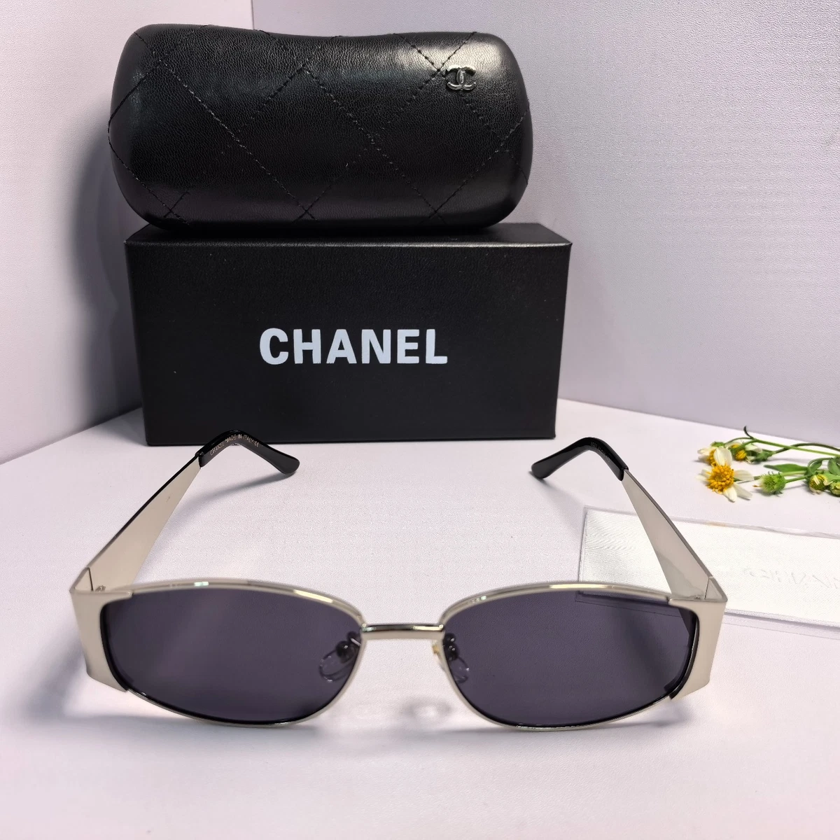 CHANEL Black with Vintage Sunglasses for Women for sale | eBay