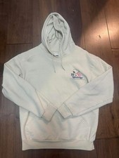 PEANUTS SNOOPY CHARLIE BROWN CREAM PULLOVER HOODIE ADULTS SZ SMALL MENS