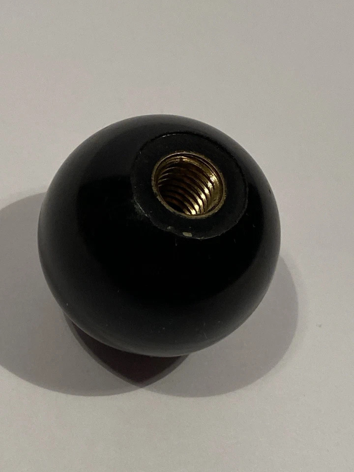 PERILLA DE CAMBIO NEGRA VINTAGE ORIGINAL PASO 3/8 PEQUEÑO ESTILO RAT ROD Ford Chevy Dodge Foto 3 de 4