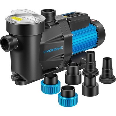 2HP Pool Pump 6950 GPH Self Priming for In/Above Ground w/Strainer ON/OFF Switch