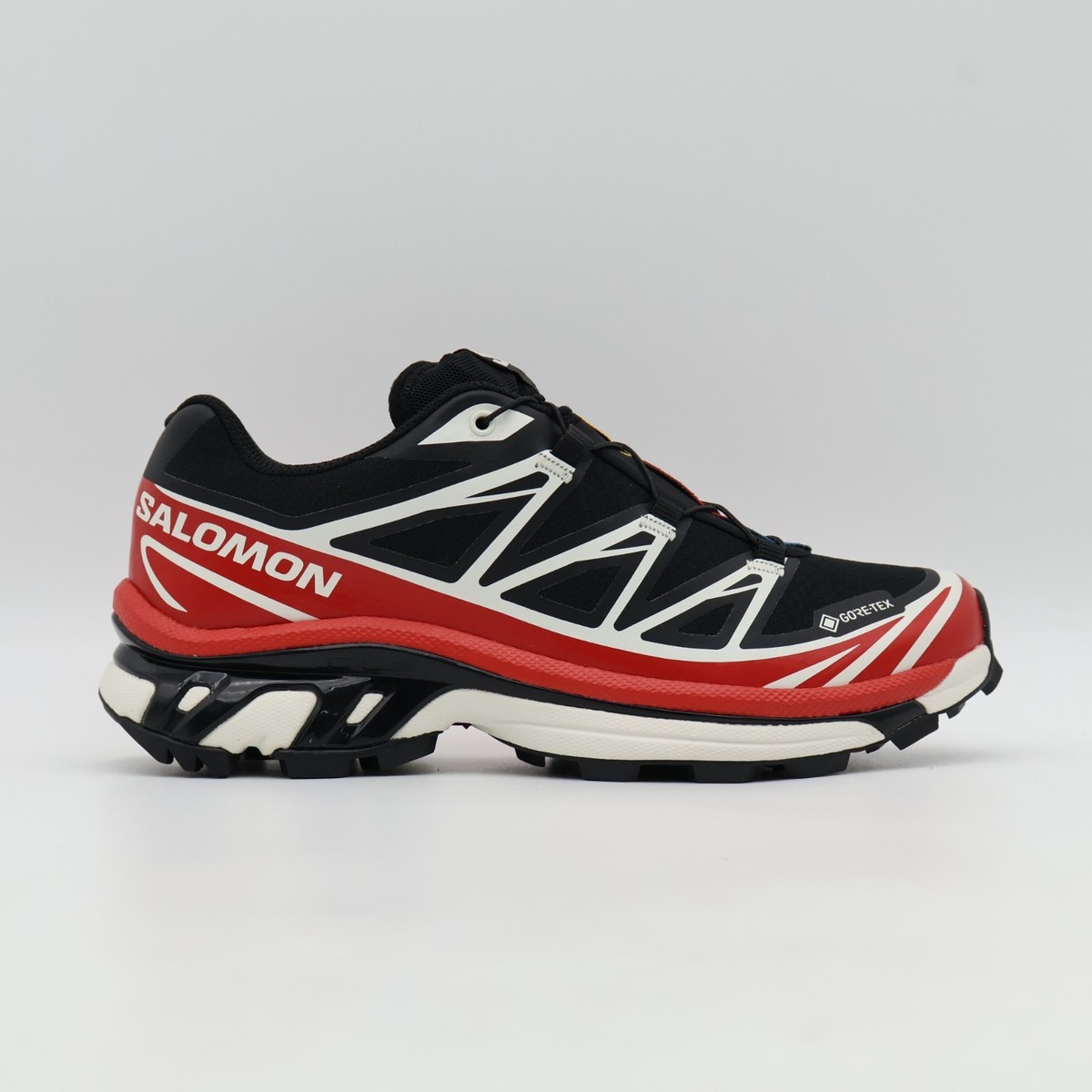 靴 salomon xt-6 L47974900 Salomon XT-6 GORE-TEX Black Flame Scarlet Vanilla Ice