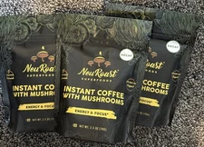 3 - Decaf Instant Mushroom Coffee by NeuRoast/Low Acid, Smooth/Enhanced Energy