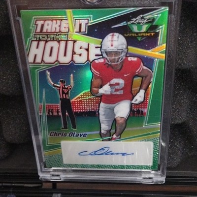 Leaf 2022 Valiant Football Chris Olave Take It to the House Auto /40 TH-CO1