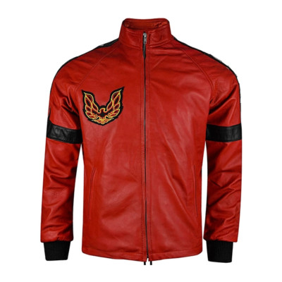 Handmade Burt Reynolds Smokey And The Bandit Out Red Leather Jacket
