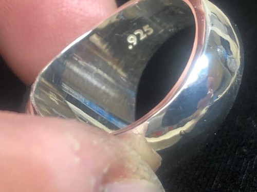 Letter C Old English Solid Initial Ring Sterling Silver 925 Sizes 6-16 - Picture 3 of 7