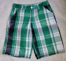 SouthPole Boys Shorts 18 Plaid Green